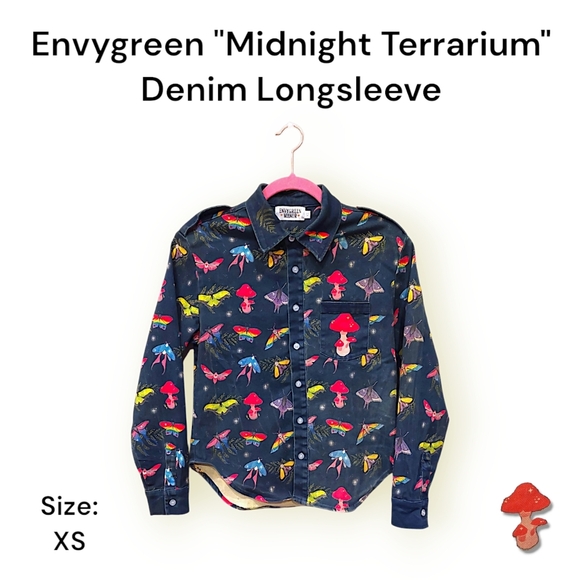 Envygreen Manor Tops - Envygreen "Midnight Terrarium" Denim Longsleeve​